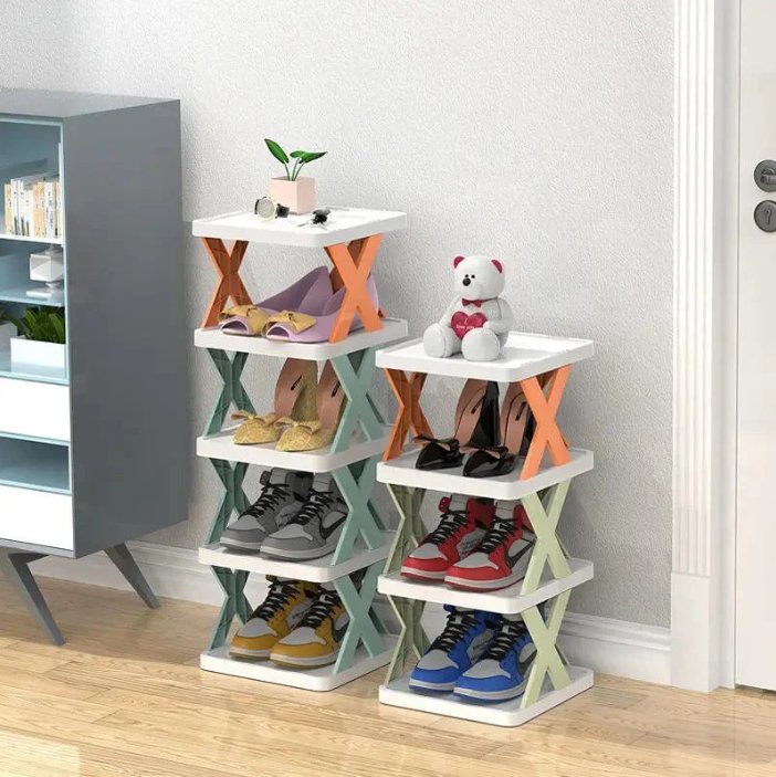 Foldable X Shape Shoe Rack (5 Layers)