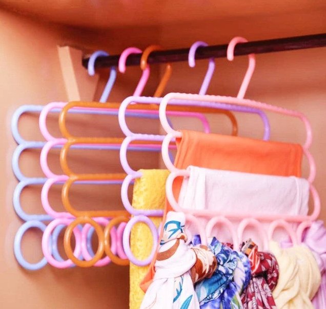 Multipurpose Hanger, 5 Holes (Pack of 3)