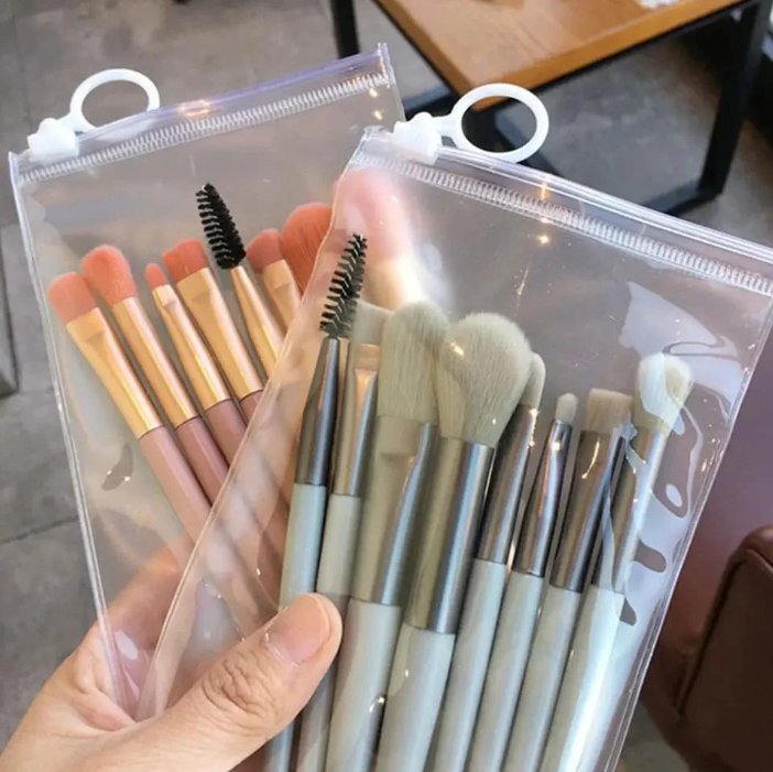 Portable Makeup Brush Set (8 Pcs)