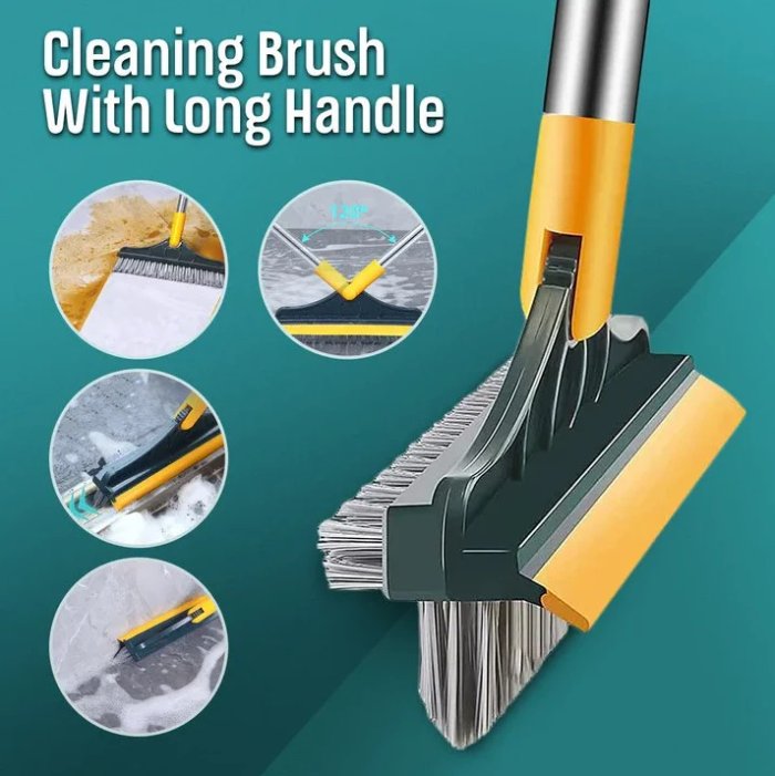 3-in-1 Cleaning Brush with Long Handle