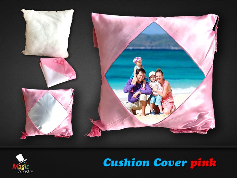 Customized Printed Cushion Pink