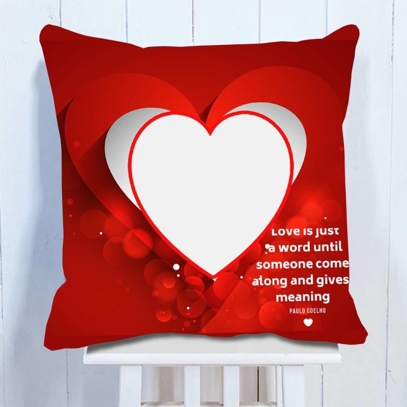Customized Printed Cushion Red
