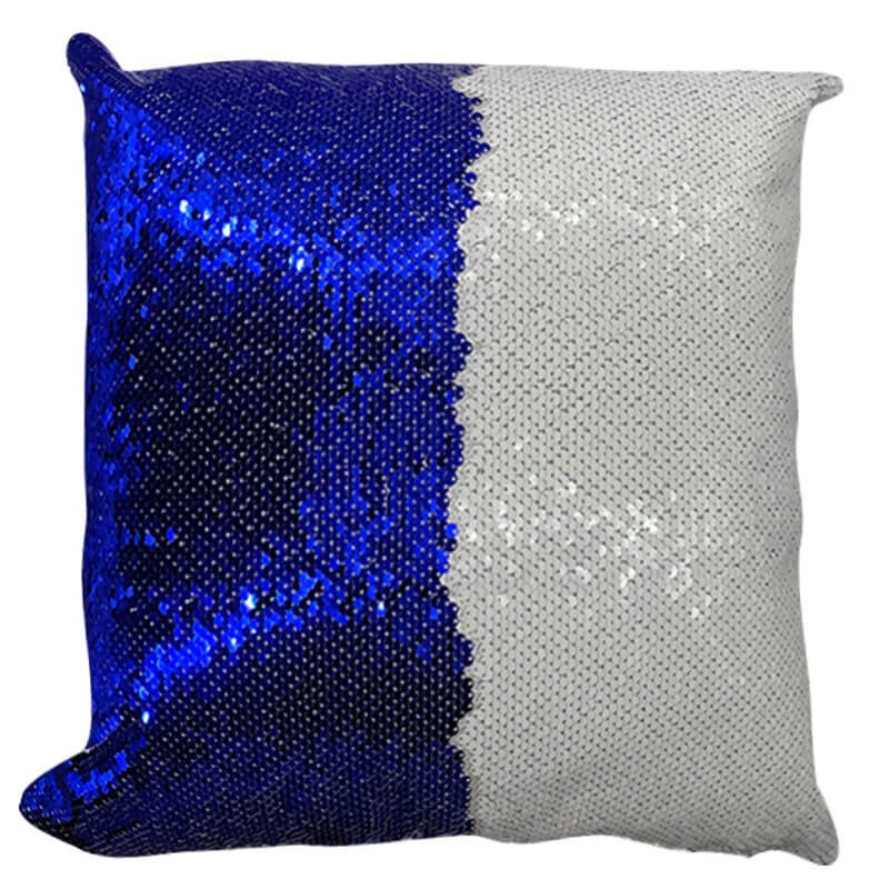 Customized Magic Sequin Cushion Blue