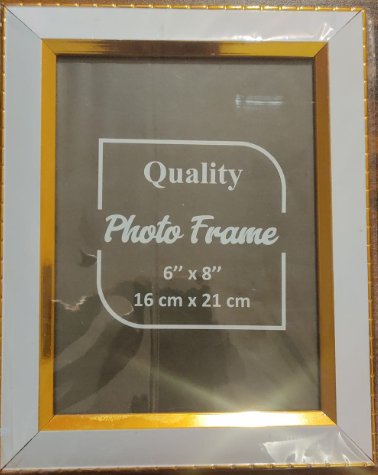 Wooden Photo Frame White and Golden 6x8 inch