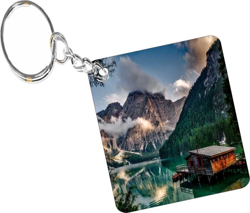 Customized MDF Keychain Double-Sided Rectangle