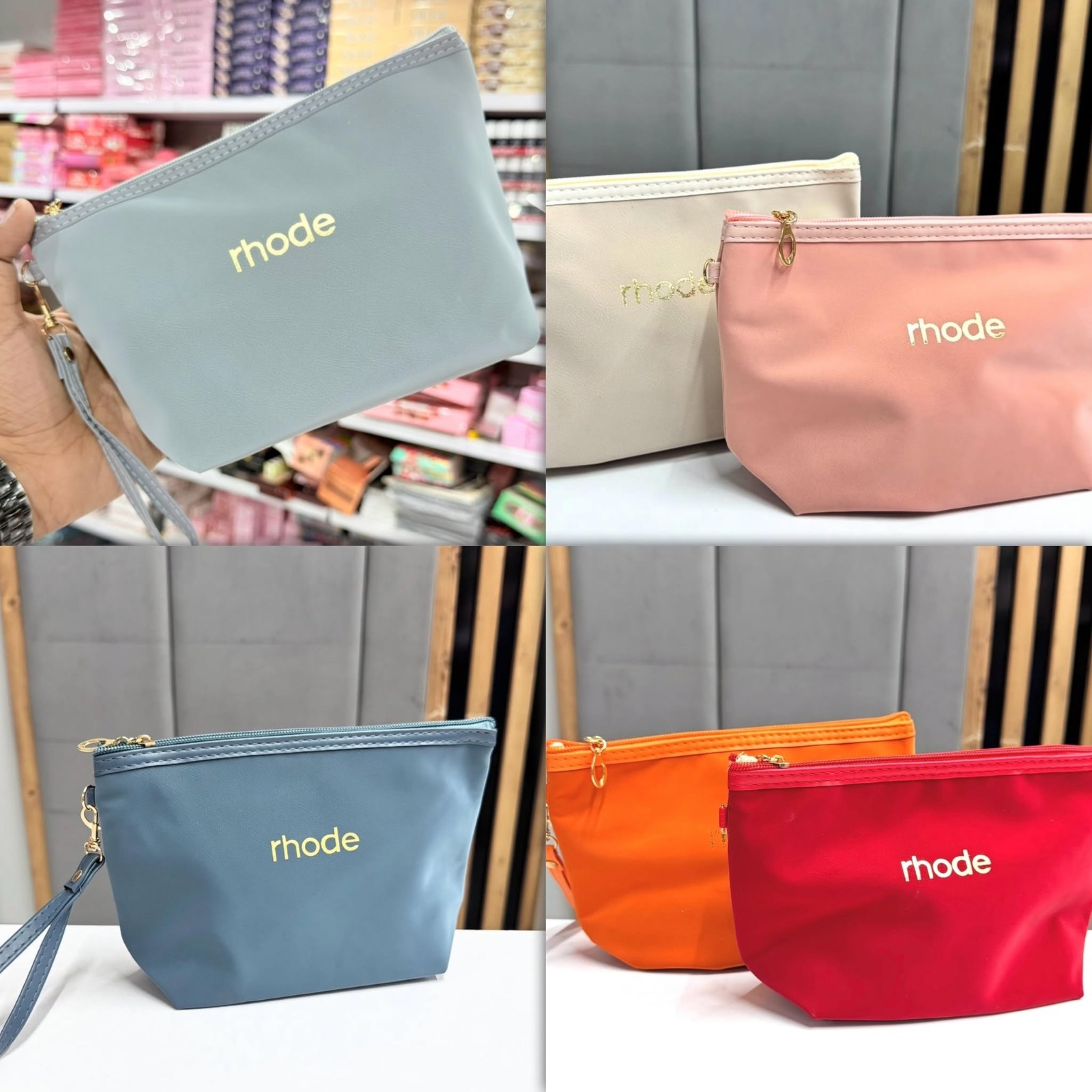 Rhode Makeup Bag with Wrist Strap