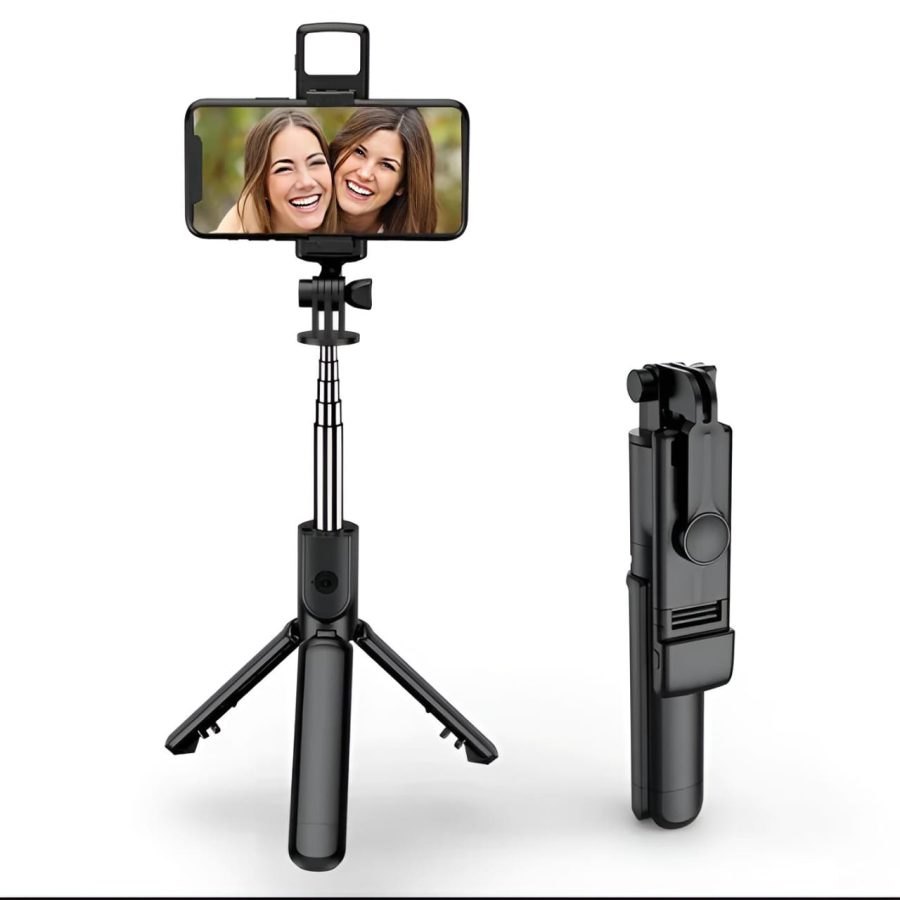 R1S Selfie Stick Tripod with Light and Remote