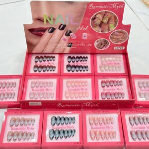 Cat eye Nails with glue stickers